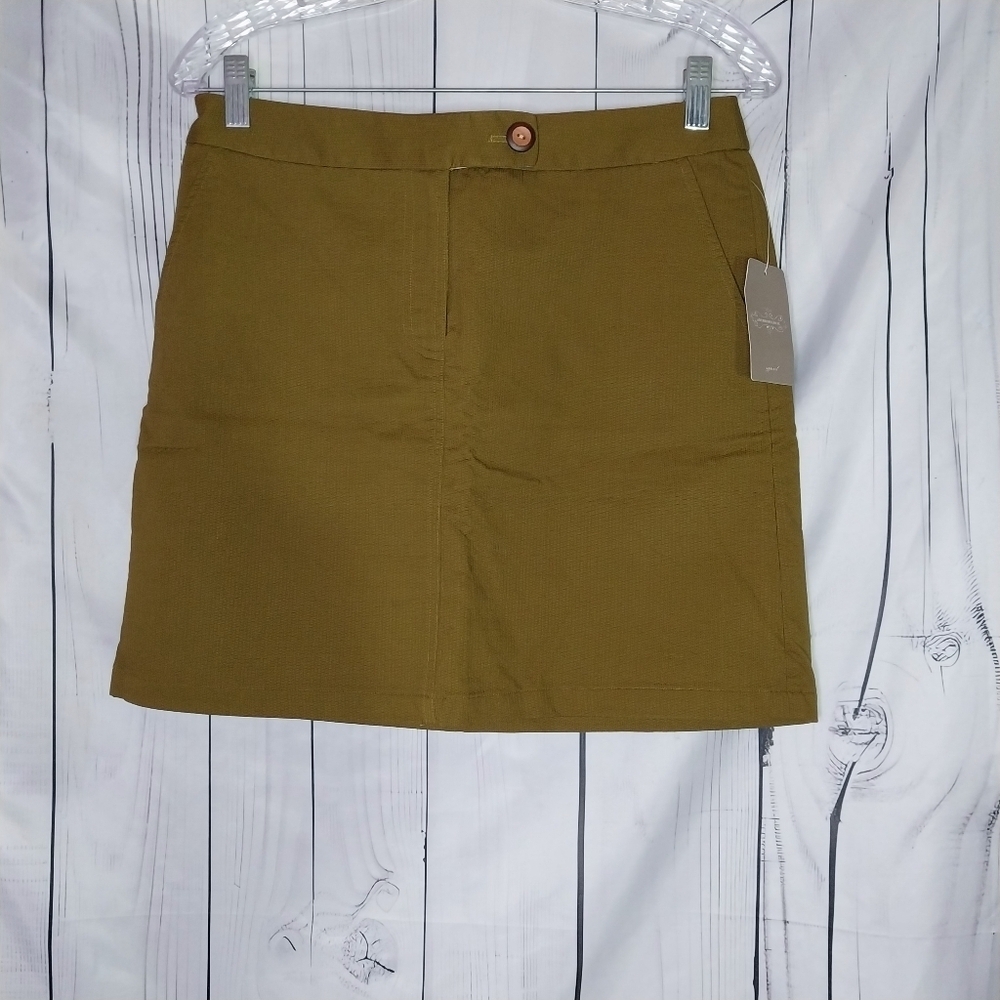 Anthropologie Vanessa Virginia Preppy Earthy Mini Skirt Size 8 NWT